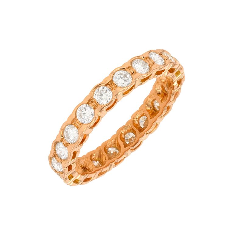 Acheter Alliance tour complet diamants 1 carat or rose 3.17g Comme neuf - 1500,00 € Alliance tour complet diamants 1 carat or rose 3.17g Comme neuf - reconditionné disponible sur Gemme Les Bijoux